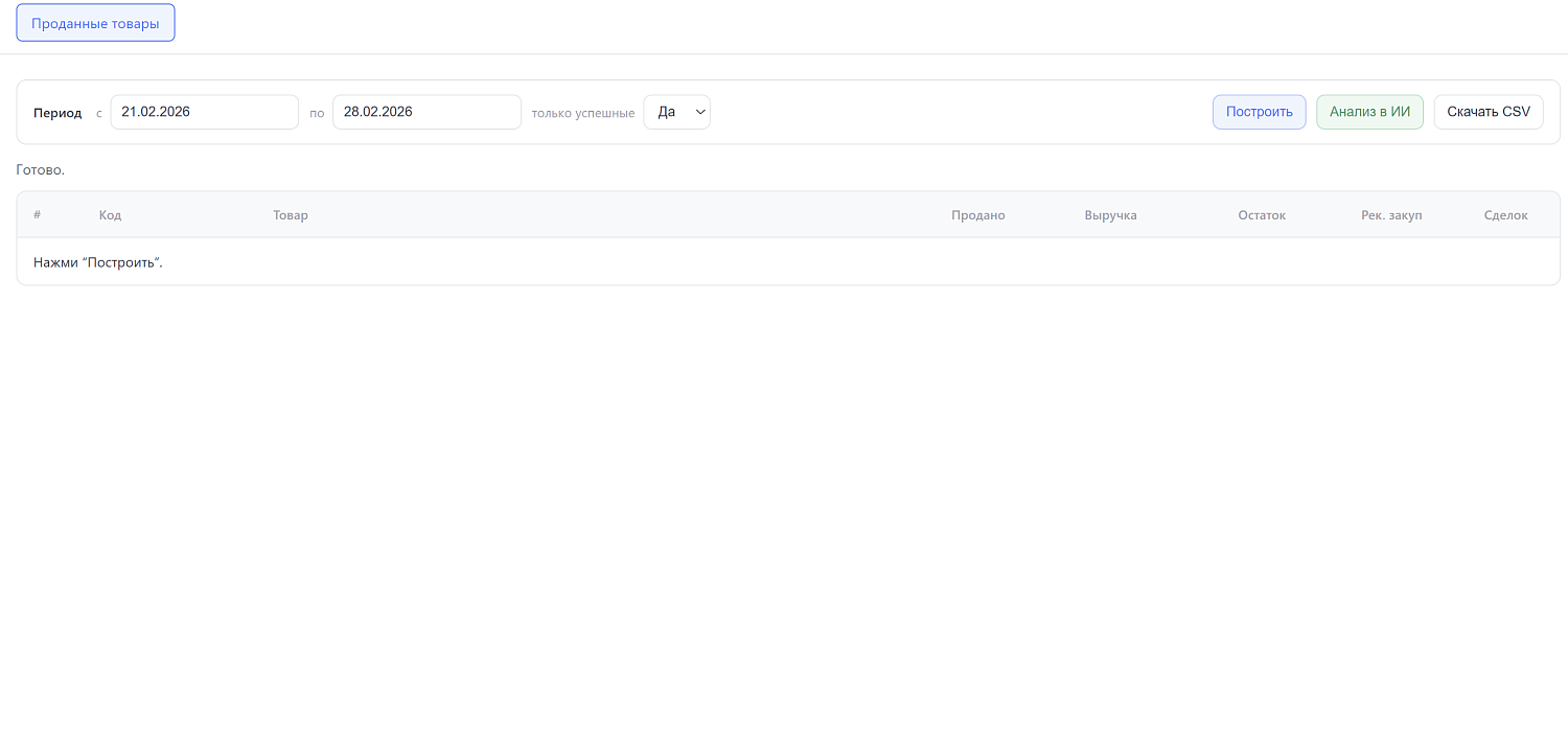 Разработка модуля управления cкладом